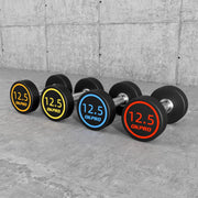 Rubber-coated Round-head Electroplated Dumbbell Set, Made of Pure Steel with Ergonomic Grip, for Personal Fitness Trainers