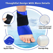 Ankle Brace Ice Pack Wrap For Sport Injuires Hot & Cold Compress Use Large Reusable Gel Cold Pack Ankle Support