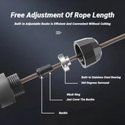 The New Jump Rope Steel Wire Skipping Exercise Adjustable Jumping Fitness Workout Training Home Sport Equipment Tangle-Free