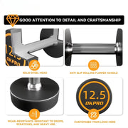 Rubber-coated Round-head Electroplated Dumbbell Set, Made of Pure Steel with Ergonomic Grip, for Personal Fitness Trainers